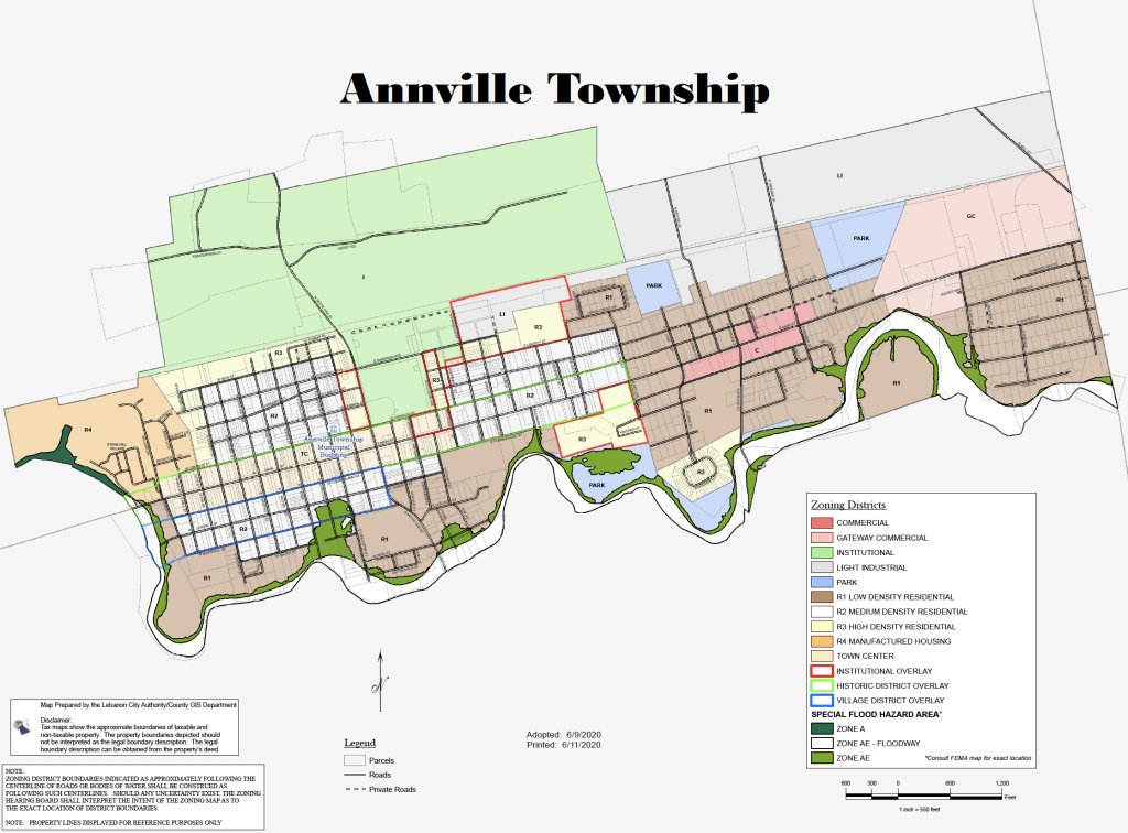 Annville township zoning map